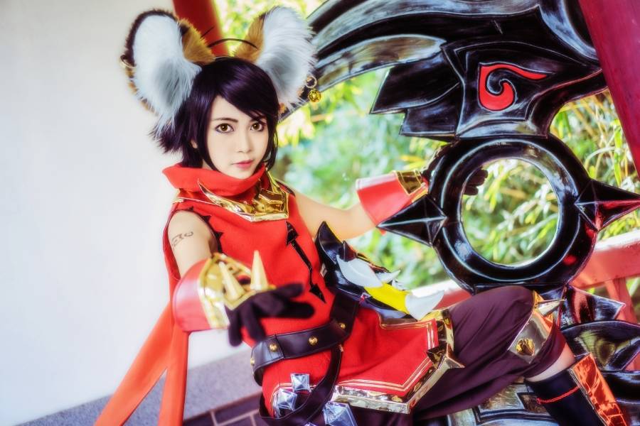 Cosplay福利/正太萝莉王者荣耀cosplay李元芳萌图