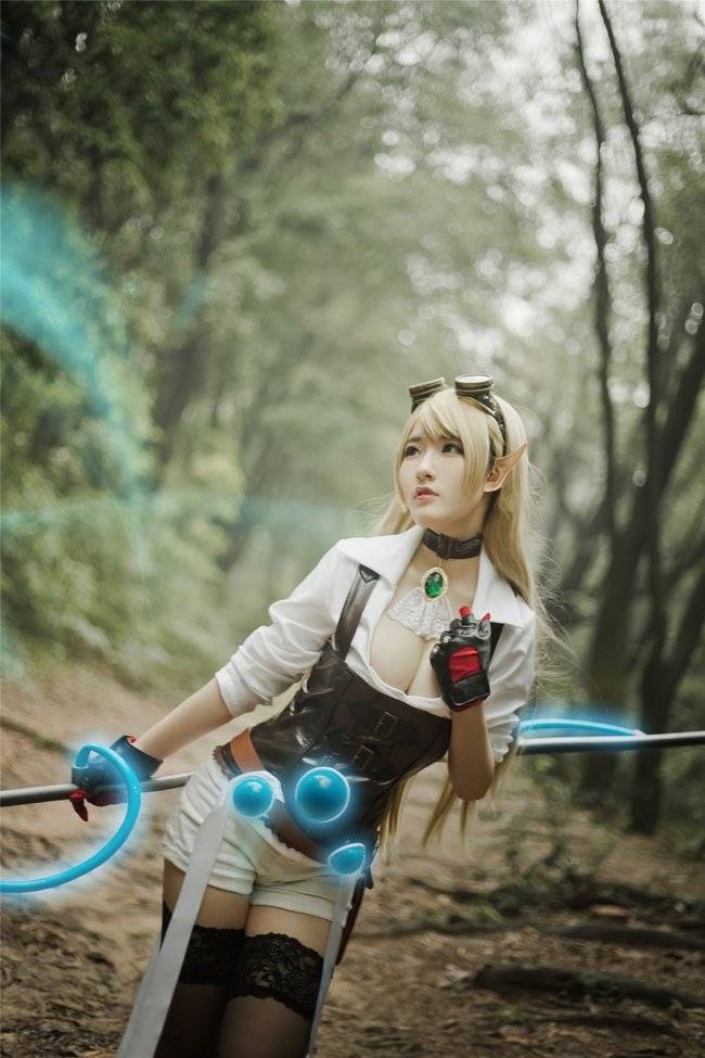 Cosplay福利/黑丝美女英雄联盟cosplay风暴之怒迦娜高清图片