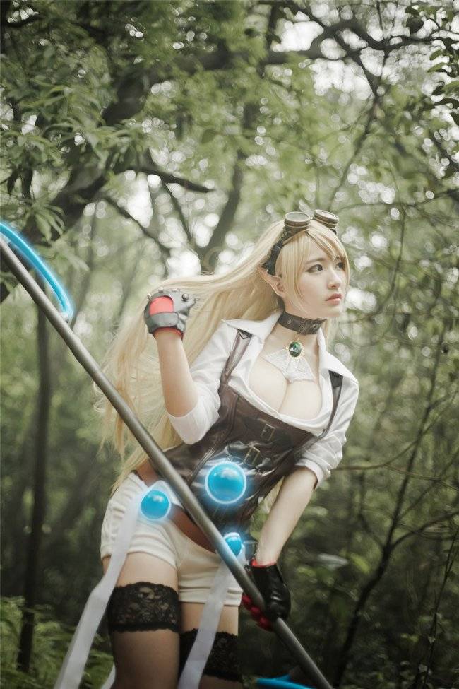 Cosplay福利/黑丝美女英雄联盟cosplay风暴之怒迦娜高清图片