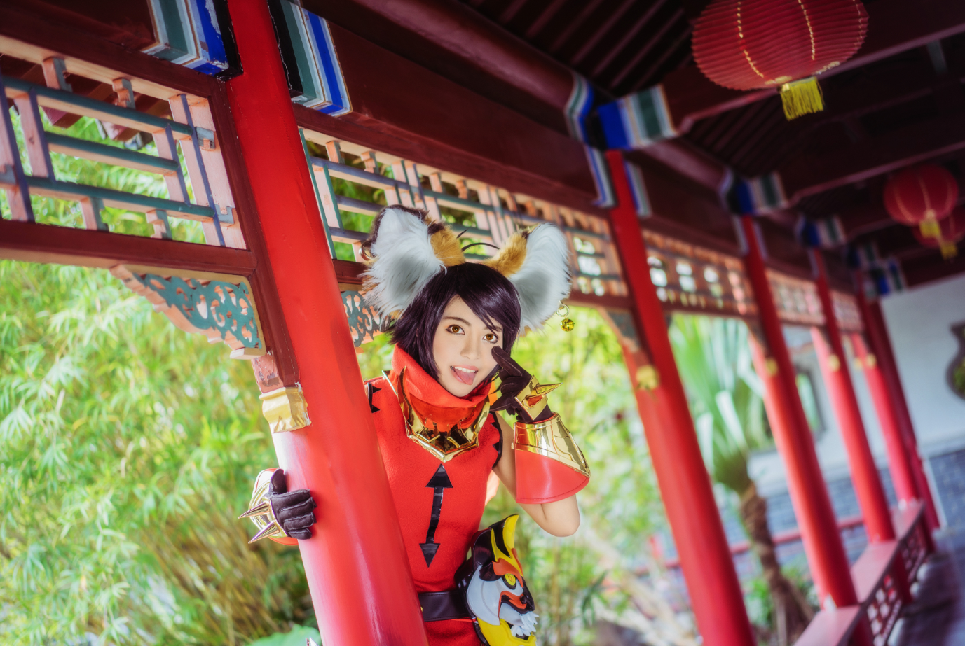 Cosplay福利/正太萝莉王者荣耀cosplay李元芳萌图