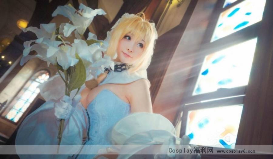 Cosplay福利/Fate/Grand Order巨乳尼禄花嫁Cosplay图片