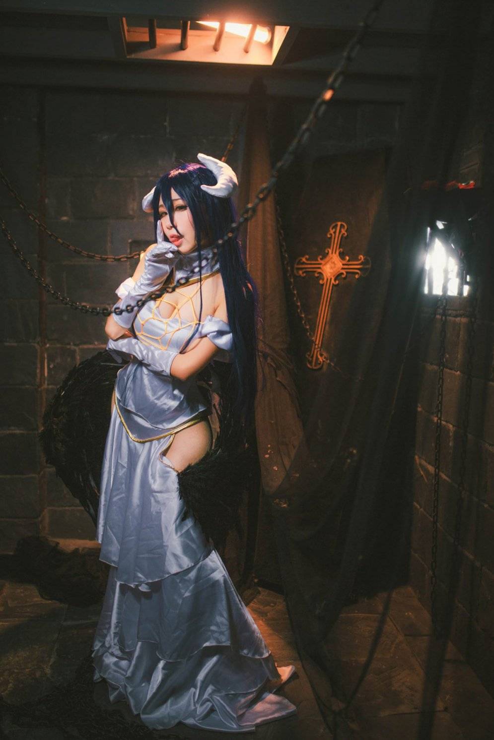 Cosplay福利/宅男女神雅儿贝德性感巨乳邪恶无圣光cos美图