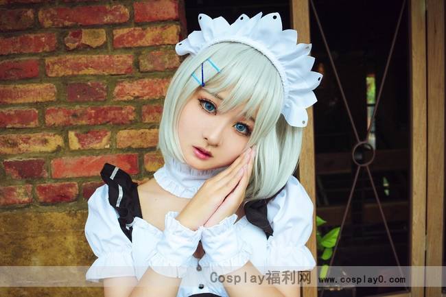 Cosplay福利/《约会大作战》鸢一折纸同人女仆白丝Cos美女图片