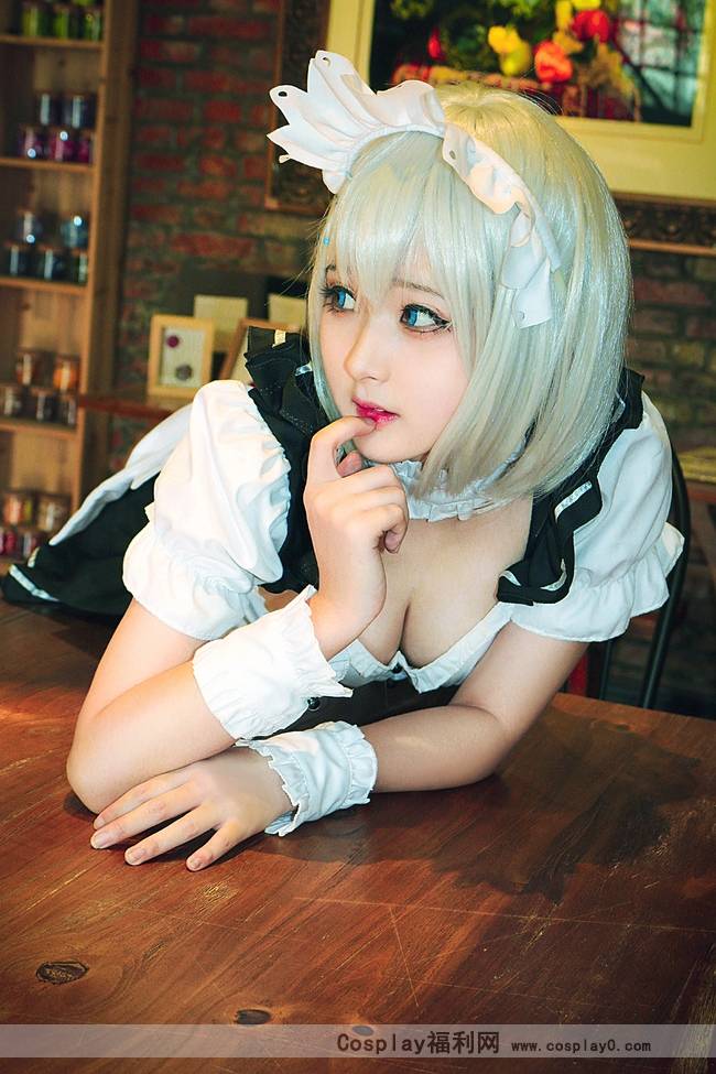 Cosplay福利/《约会大作战》鸢一折纸同人女仆白丝Cos美女图片