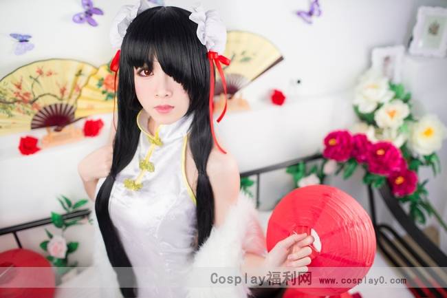 Cosplay福利/约会大作战时崎狂三同人旗袍黑丝cos美女写真