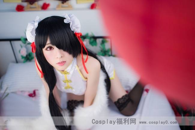 Cosplay福利/约会大作战时崎狂三同人旗袍黑丝cos美女写真