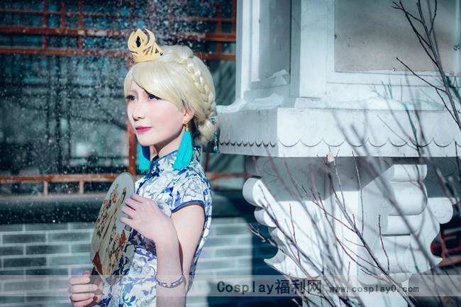Cosplay福利/《冰雪奇缘》美女艾莎旗袍唯美Cos美图