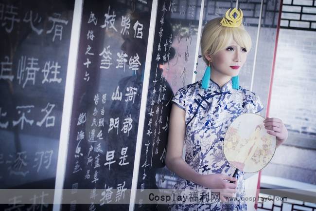 Cosplay福利/《冰雪奇缘》美女艾莎旗袍唯美Cos美图