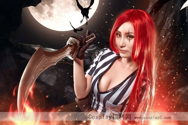 Cosplay福利/巨乳美女英雄联盟不祥之刃卡特cosplay美图