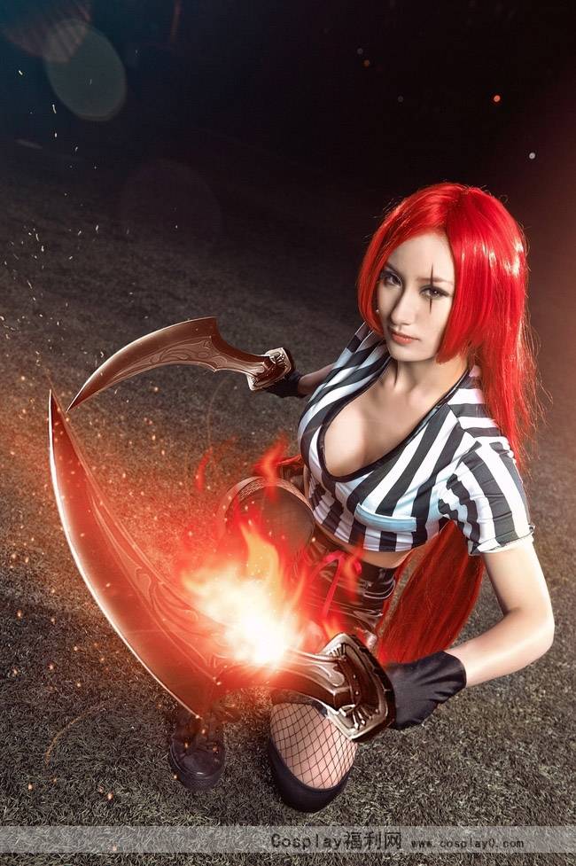 Cosplay福利/巨乳美女英雄联盟不祥之刃卡特cosplay美图