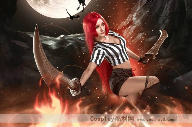 Cosplay福利/巨乳美女英雄联盟不祥之刃卡特cosplay美图