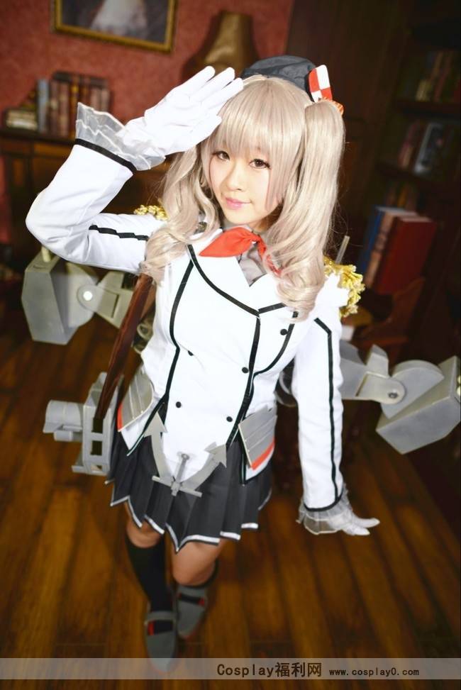 Cosplay福利/《舰队Collection》舰娘鹿岛制服丝袜Cos美女图片