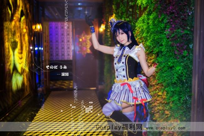 Cosplay福利/Lovelive!园田海未打歌服觉醒Cos萝莉美图