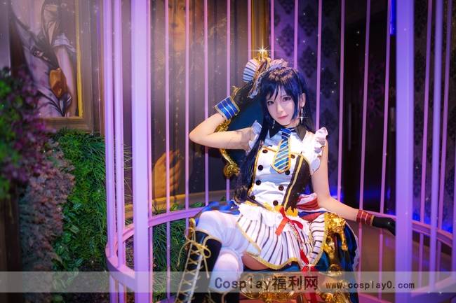Cosplay福利/Lovelive!园田海未打歌服觉醒Cos萝莉美图