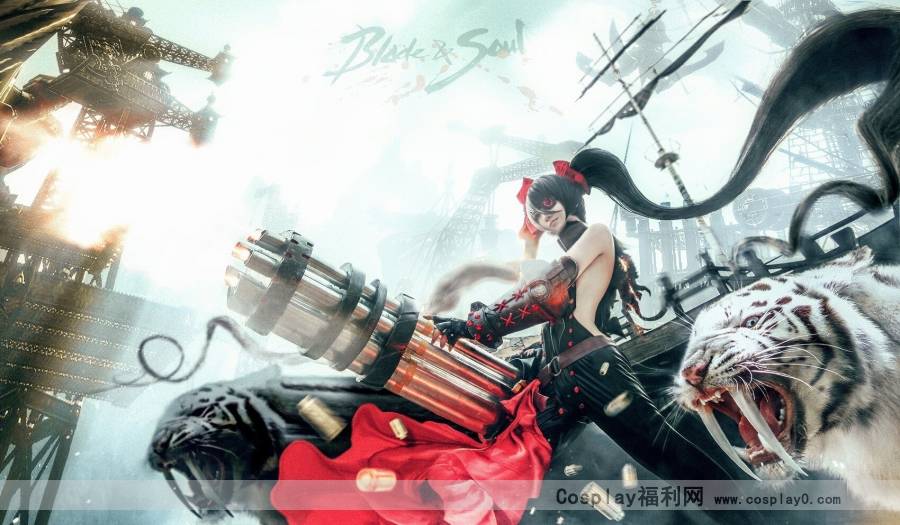 Cosplay福利/啾小妍SAMA腾讯网游剑灵性感火炮兰cosplay美图