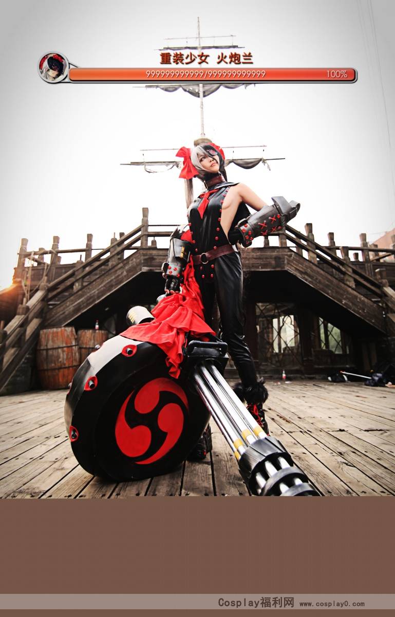 Cosplay福利/啾小妍SAMA腾讯网游剑灵性感火炮兰cosplay美图
