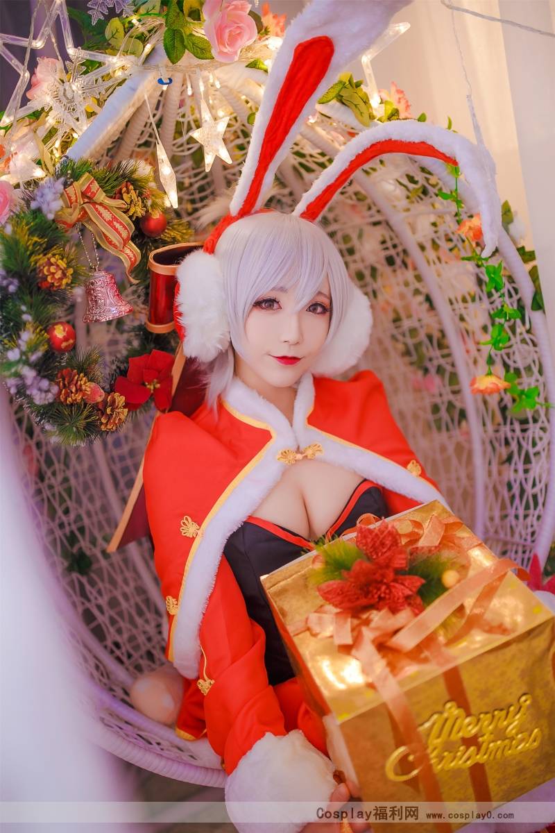 Cosplay福利/软妹啾小妍SAMA英雄联盟圣诞节锐雯cosplay美图