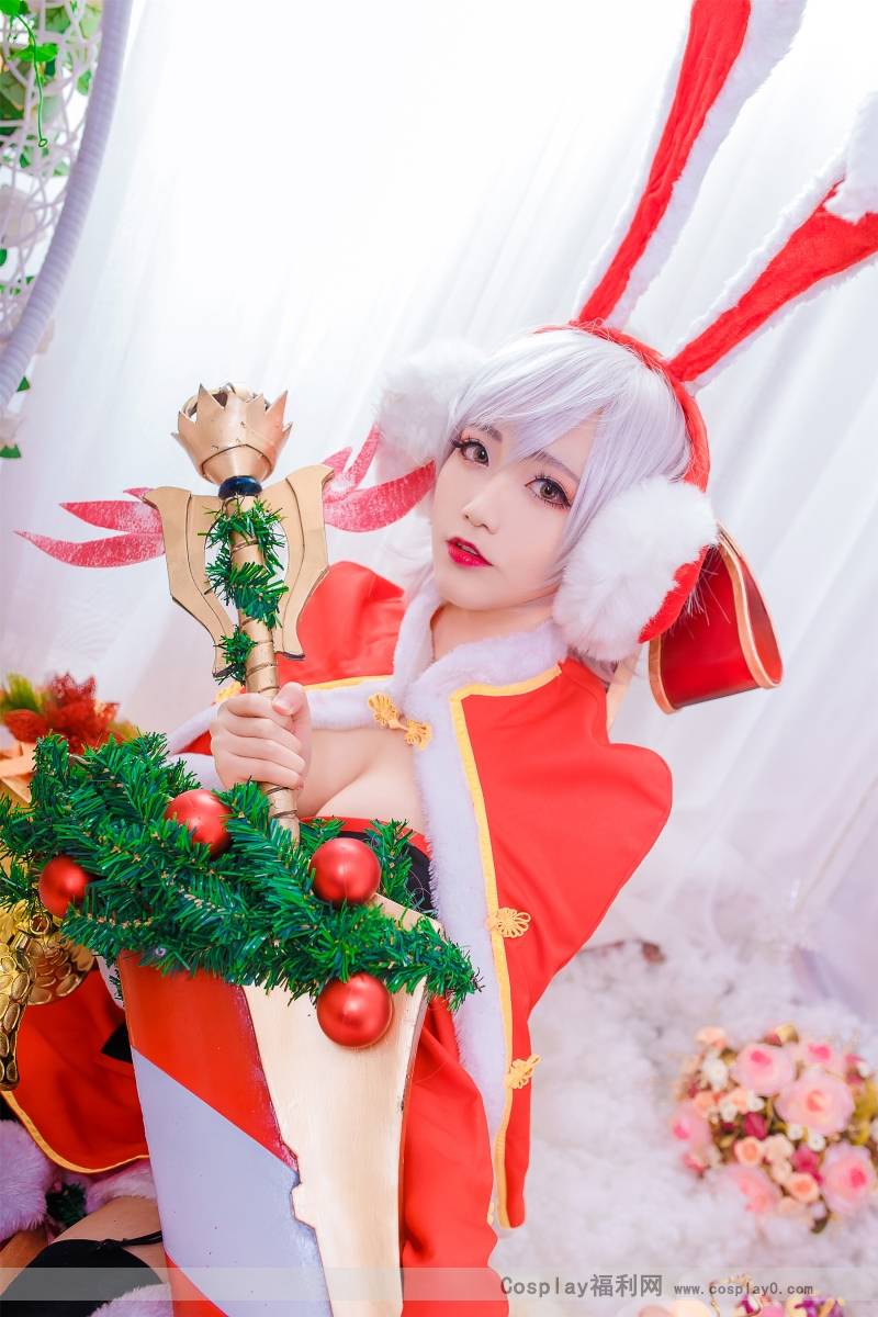 Cosplay福利/软妹啾小妍SAMA英雄联盟圣诞节锐雯cosplay美图