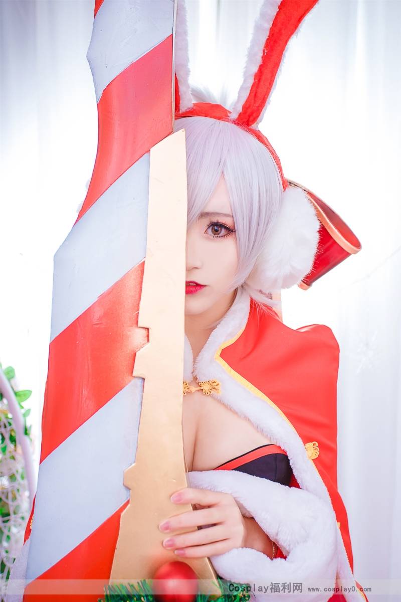 Cosplay福利/软妹啾小妍SAMA英雄联盟圣诞节锐雯cosplay美图
