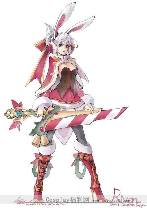 Cosplay福利/软妹啾小妍SAMA英雄联盟圣诞节锐雯cosplay美图