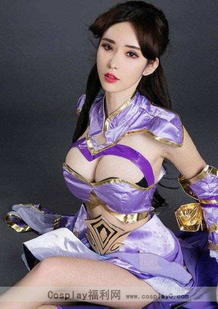 Cosplay福利/爆乳御姐女神王者女英雄Cosplay泳装紫霞仙子露娜