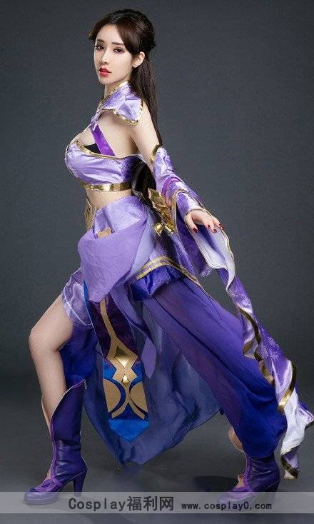 Cosplay福利/爆乳御姐女神王者女英雄Cosplay泳装紫霞仙子露娜