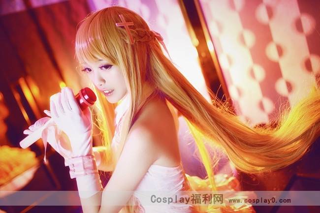 Cosplay福利/《刀剑神域》亚丝娜歌姬白丝美腿cos美女图片