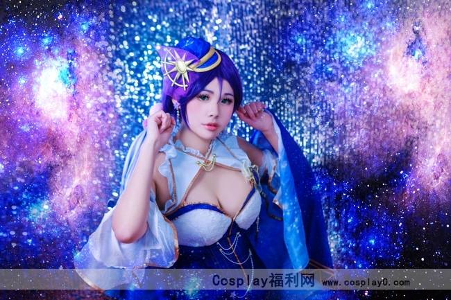 Cosplay福利/Love Live!巨乳东条希打歌服觉醒Cos美女白丝图片