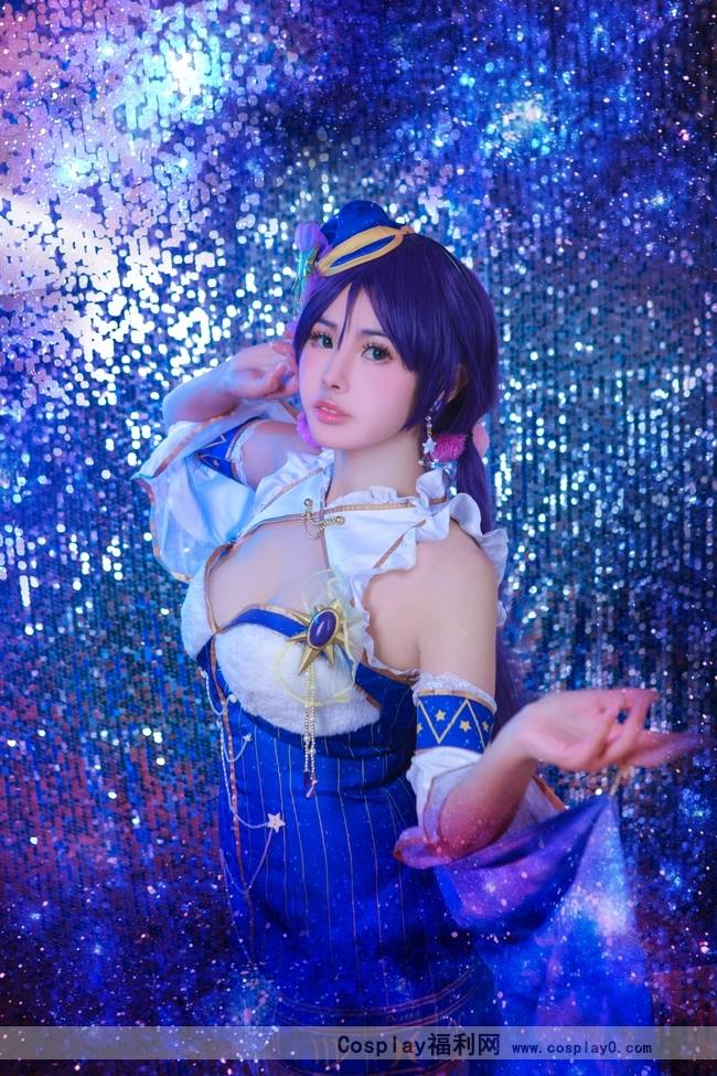 Cosplay福利/Love Live!巨乳东条希打歌服觉醒Cos美女白丝图片