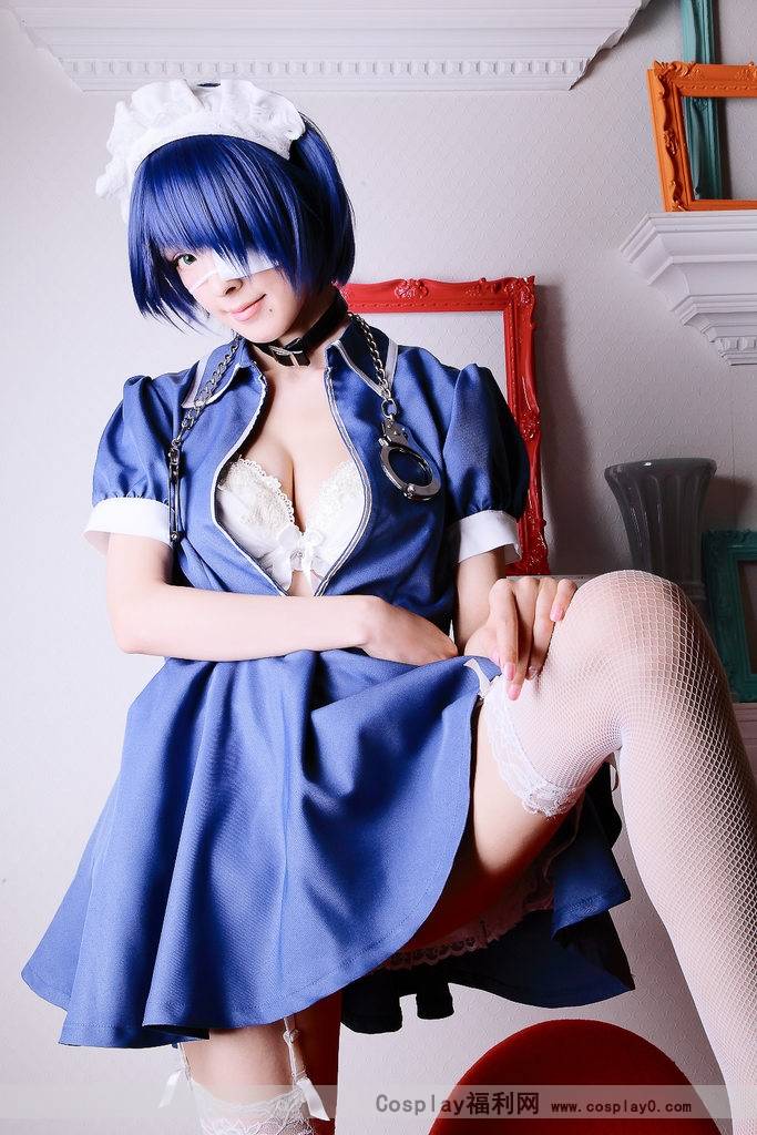 Cosplay福利/一骑当千吕蒙子明真空女仆装白丝美腿cosplay里番