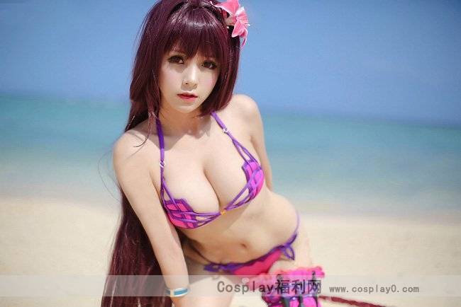 Cosplay福利/巨乳少女斯卡哈比基尼泳装同人cosplay无圣光番号