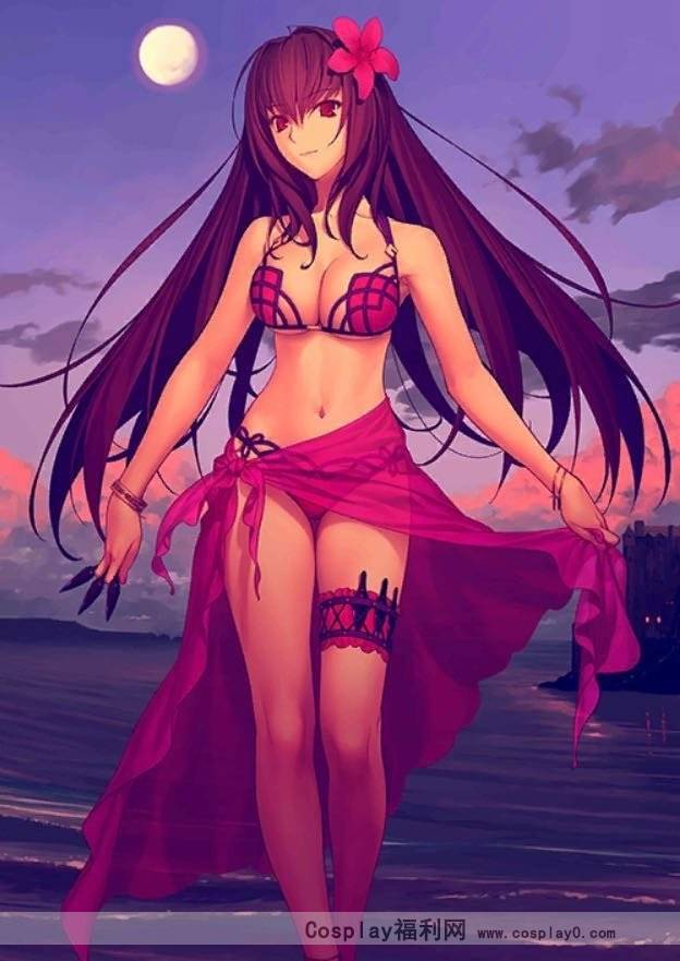 Cosplay福利/巨乳少女斯卡哈比基尼泳装同人cosplay无圣光番号