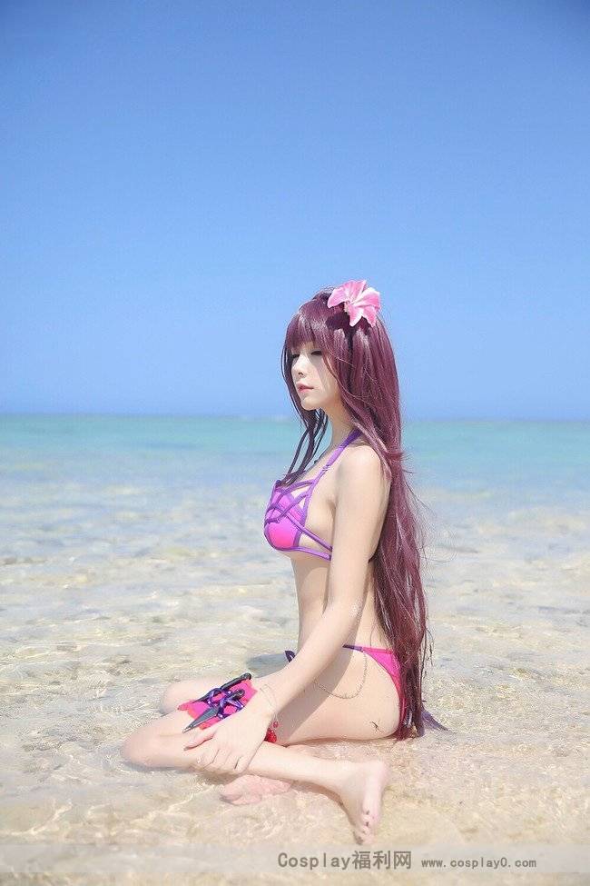 Cosplay福利/巨乳少女斯卡哈比基尼泳装同人cosplay无圣光番号