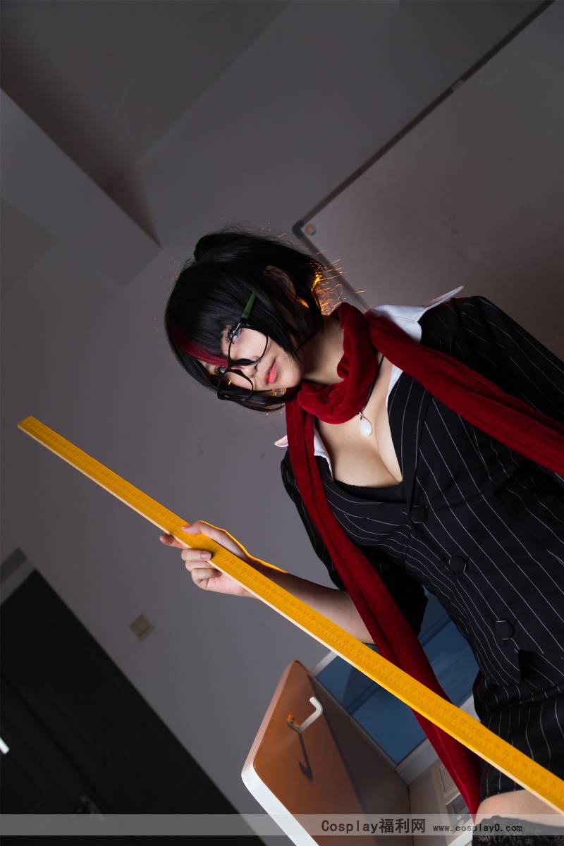 Cosplay福利/啾小妍英雄联盟无双剑姬菲奥娜女校长制服黑丝cosplay