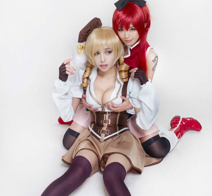 Cosplay福利/美女嫩模晴空物语cos福利 抓奶撩裙大尺度无下限