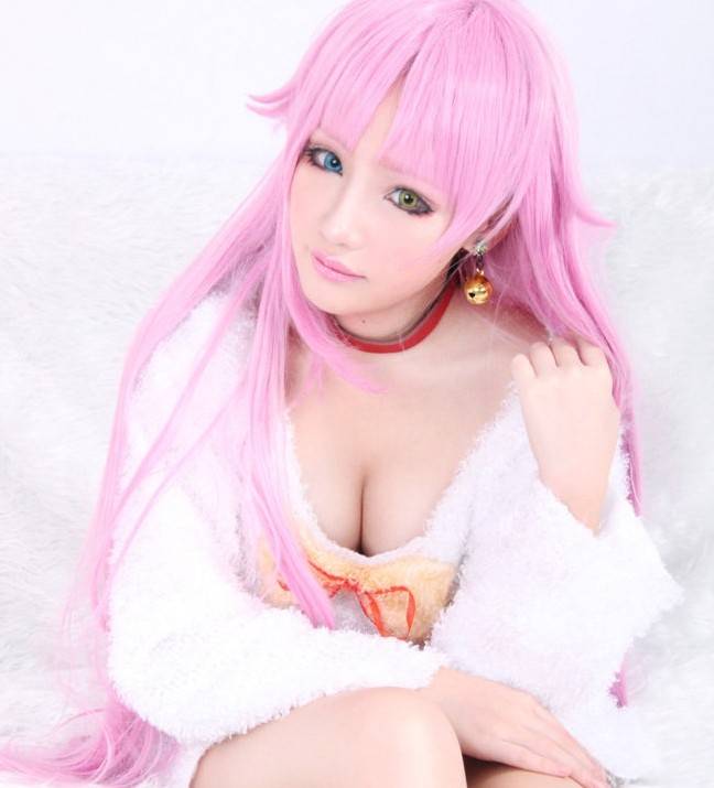 Cosplay福利/千叶未来K猫cosplay 粉色性感喵娘福利美图