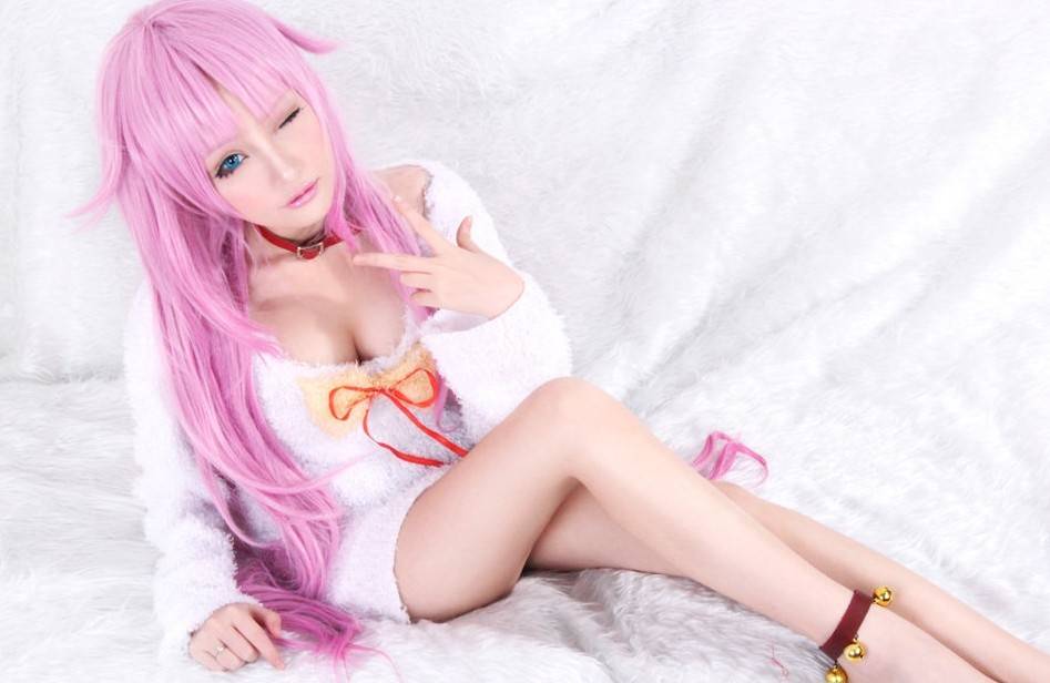 Cosplay福利/千叶未来K猫cosplay 粉色性感喵娘福利美图