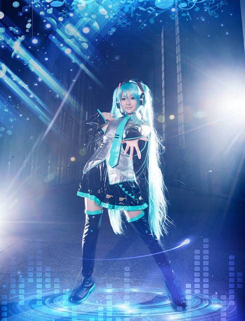 Cosplay福利/SNH48莫寒音乐萌妹初音未来cosplay