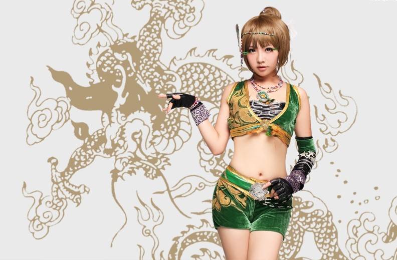 Cosplay福利/真三国无双超萌版鲍三娘性感萝莉雪白酥胸cosplay