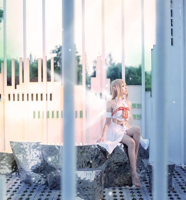 Cosplay福利/OSK39天团刀剑神域囚禁的少女亚丝娜cosplay美腿福利