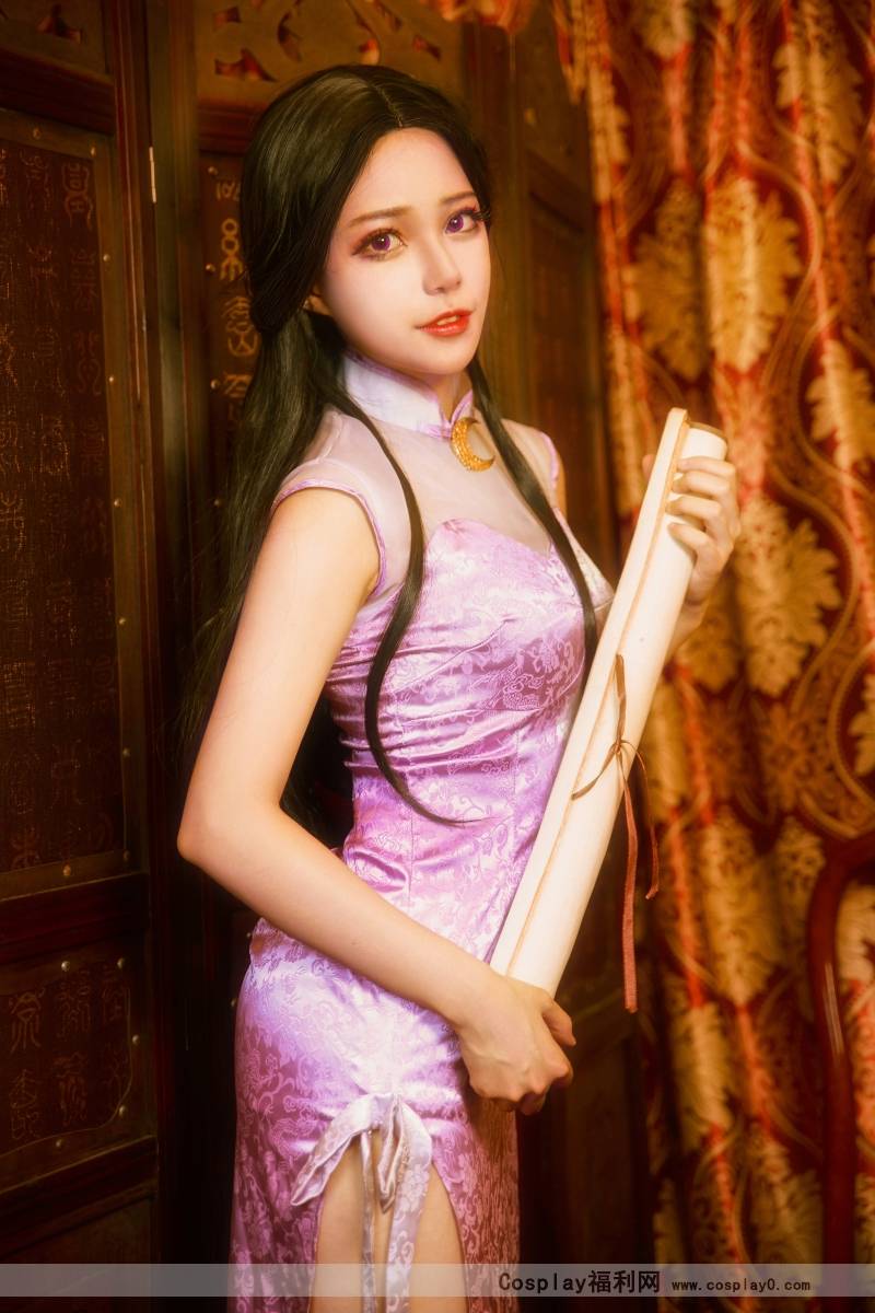 Cosplay福利/王者荣耀旗袍版紫霞仙子露娜cosplay美女图片