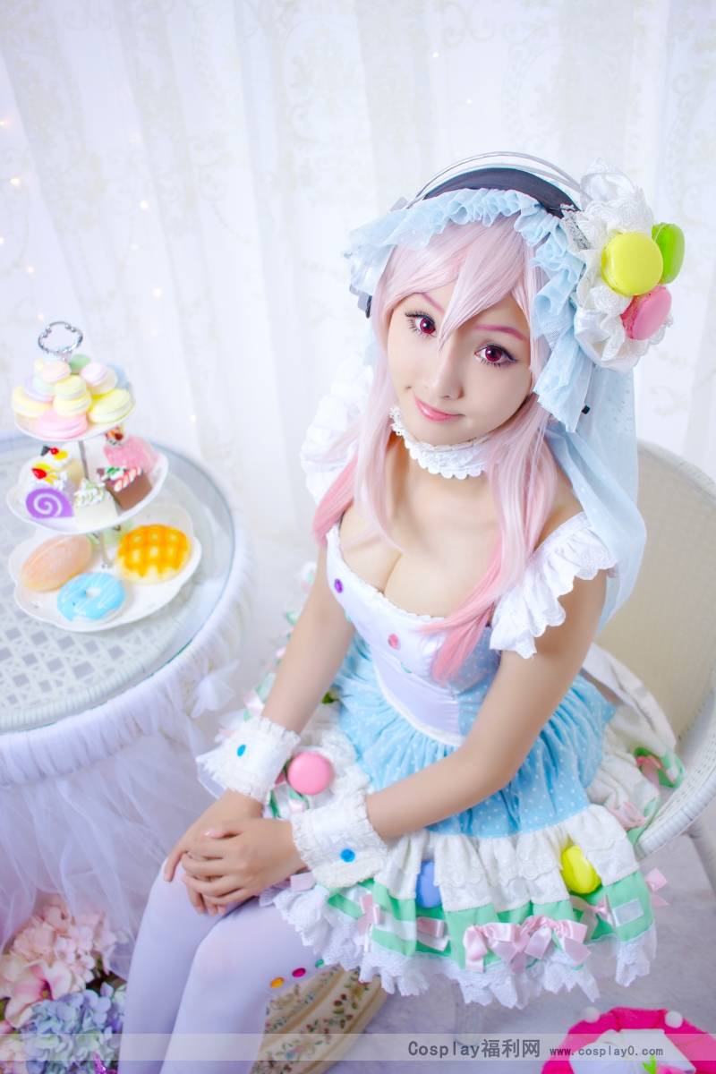 Cosplay福利/色气满满二次元美女马卡龙超级索尼子cosplay图片