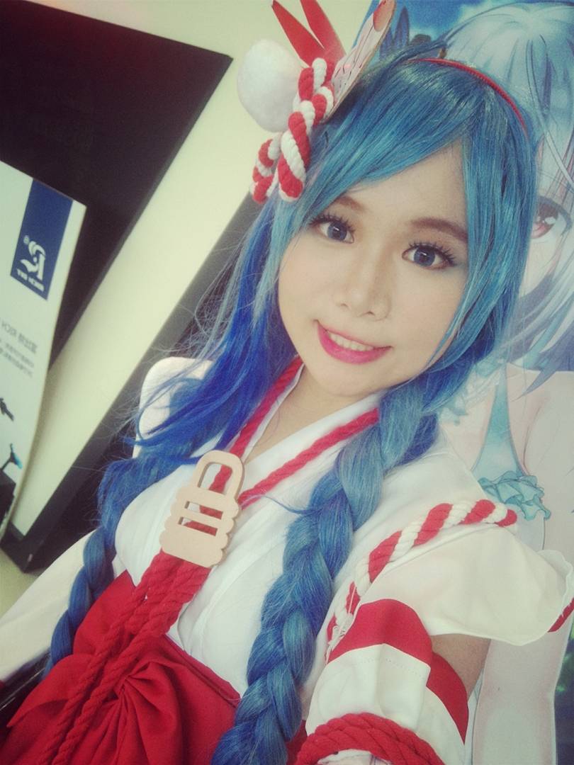 Cosplay福利/热门手游王者荣耀cos大乔伊式巫女萌妹图片