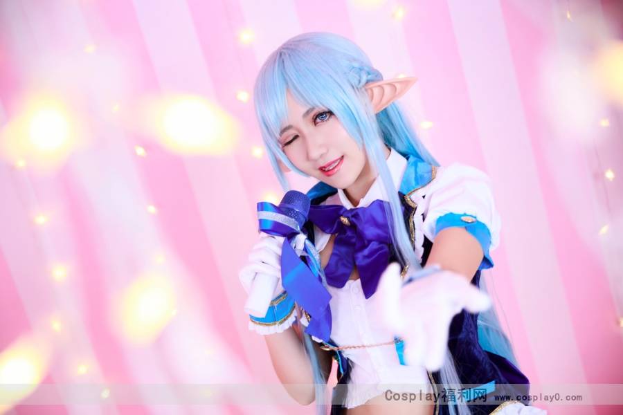Cosplay福利/刀剑神域偶像歌姬亚丝娜萝莉白丝cosplay图片