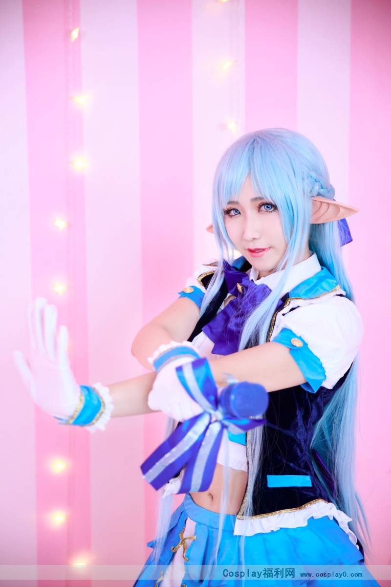 Cosplay福利/刀剑神域偶像歌姬亚丝娜萝莉白丝cosplay图片