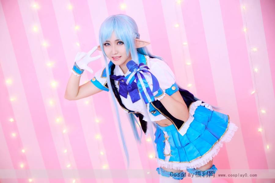 Cosplay福利/刀剑神域偶像歌姬亚丝娜萝莉白丝cosplay图片