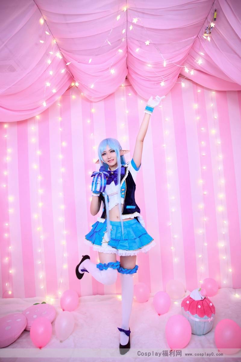 Cosplay福利/刀剑神域偶像歌姬亚丝娜萝莉白丝cosplay图片