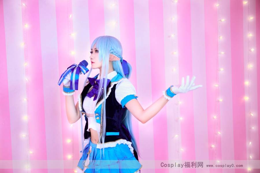Cosplay福利/刀剑神域偶像歌姬亚丝娜萝莉白丝cosplay图片
