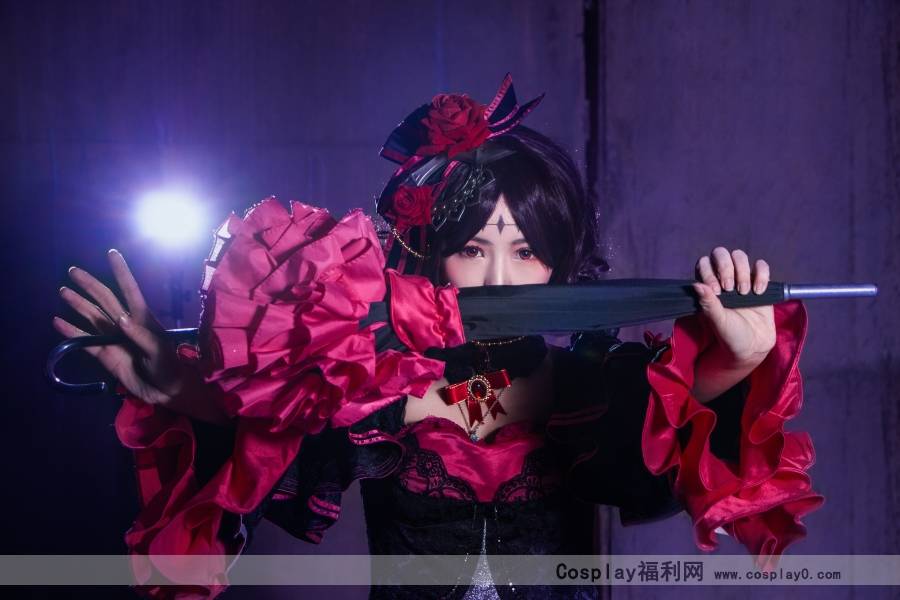 Cosplay福利/二次元美女王者荣耀cosplay露娜哥特玫瑰图片