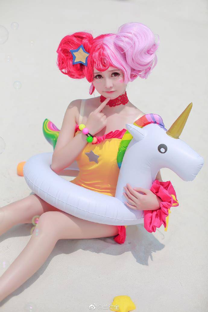 Cosplay福利/王者女英雄Cosplay泳装 王者荣耀独角兽小乔cosplay图片